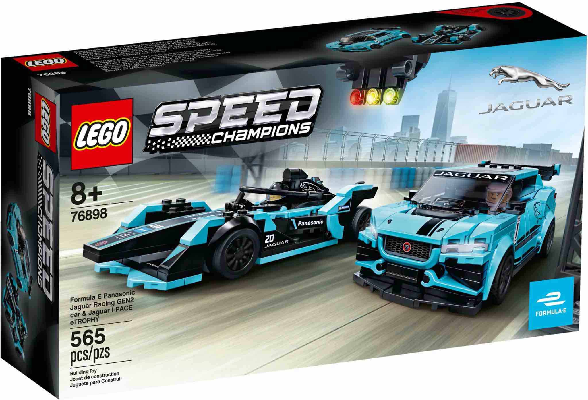 LEGO® Speed Champions 76898 Formula E Panasonic Jaguar Racing GEN2 car & Jaguar I-PACE eTROPHY	