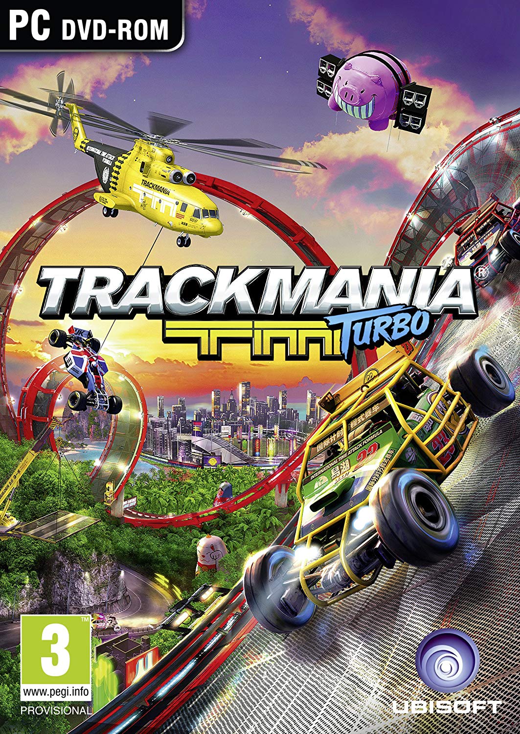 PC TRACKMANIA Tm Turbo lemezes /Új/