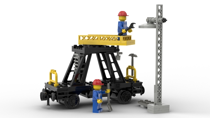 LEGO 7821 Overhead Gantry and Lighting Maintenance Wagon (Service Waggon)