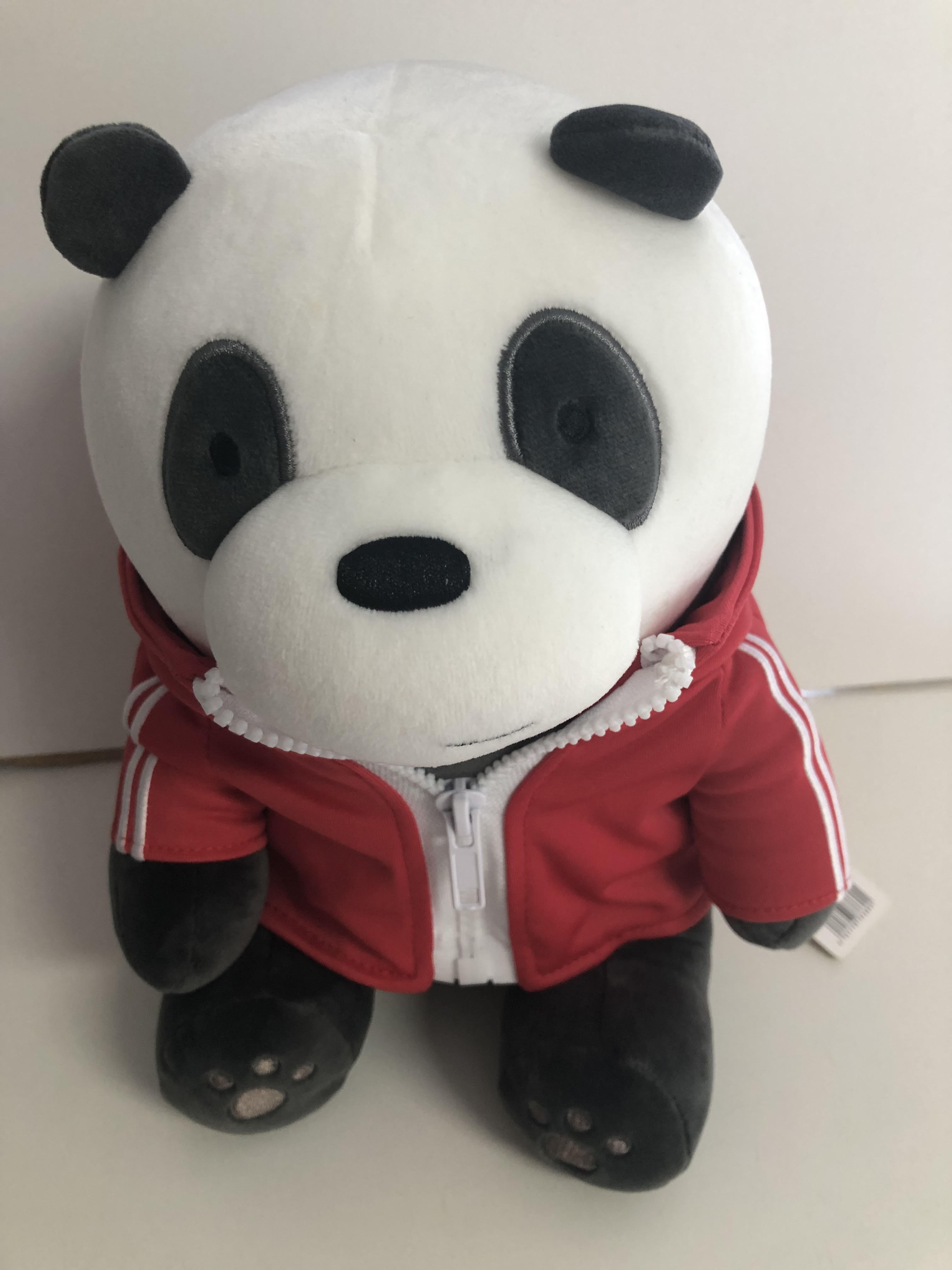 Miniso Plüss Medve Piros Pulóverrel 30cm /ÚJ/