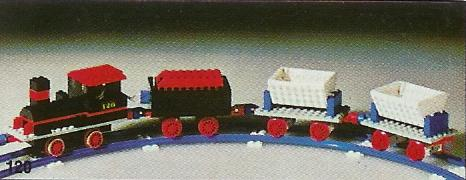 LEGO 120-1 - Komplett tehervonat-készlet billenőkocsival - Complete Freight Train Set with Tipper Trucks