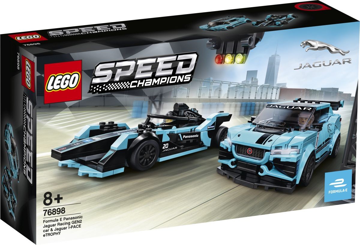 LEGO® 76898 Formula E Panasonic Jaguar Racing GEN2 Car & Jaguar I-PACE eTROPHY