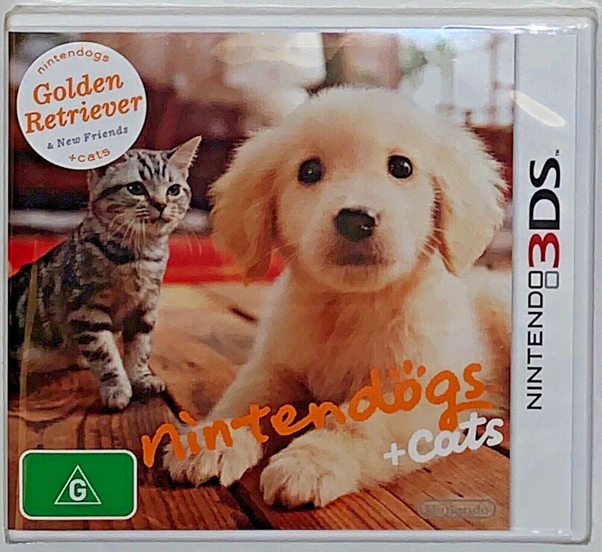 Nintendo 3DS Nintendogs+Cats Golden Retriever