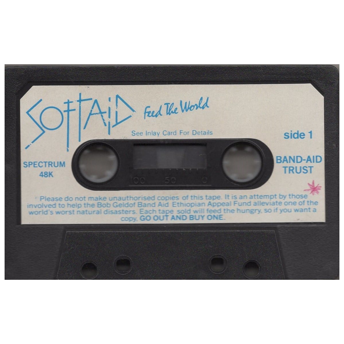 ZX Spectrum kazetta - SoftAid Feel the world